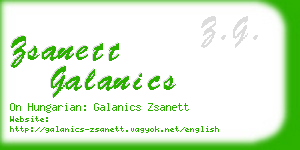 zsanett galanics business card